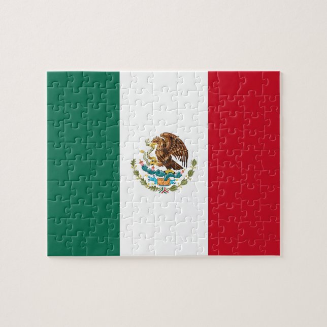 Puzzle with Flag of Mexico (Horizontal)