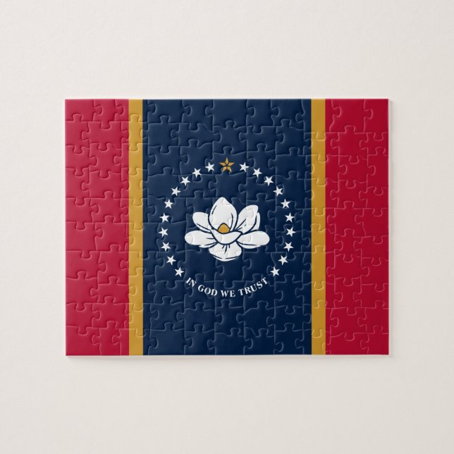 Puzzle with Flag of Mississippi State, USA (Horizontal)