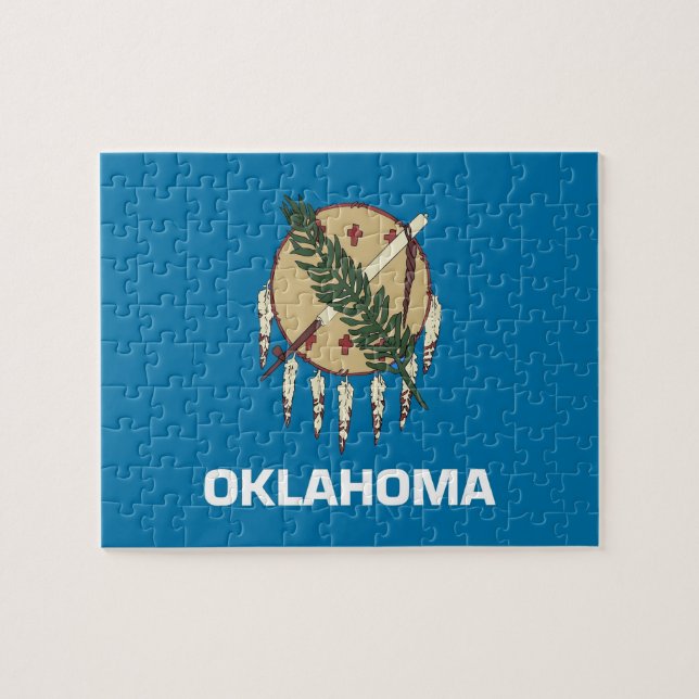 Puzzle with Flag of Oklahoma State (Horizontal)