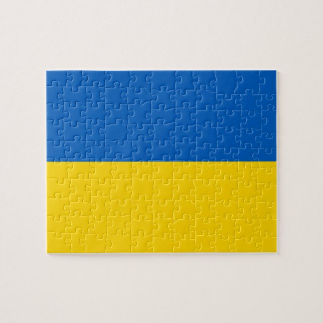 Puzzle with Flag of Ukraine (Horizontal)