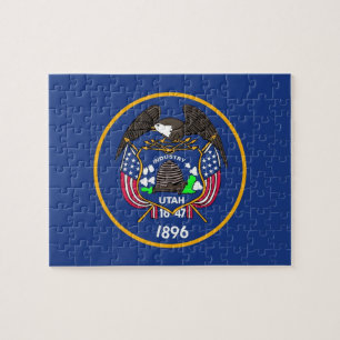 Puzzle with Flag of Utah State