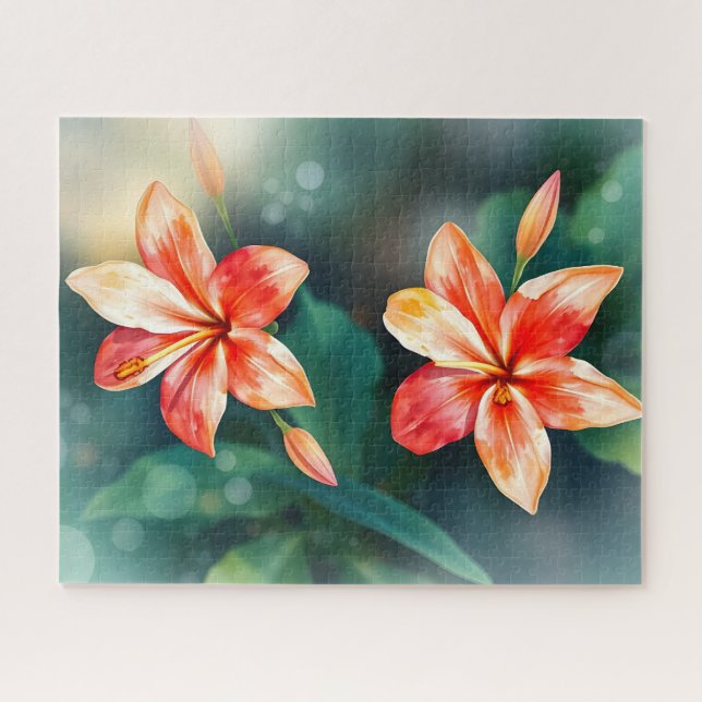 Puzzle with floral motif. (Horizontal)