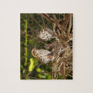 Puzzle, Wood Trush, Family Portrait Jigsaw Puzzle