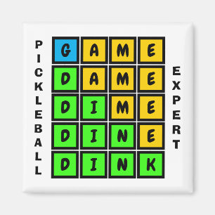 Puzzle WORD GAME DINT Pickleball Magnet