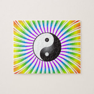 Puzzle: Yin Yang & Spiral Design Jigsaw Puzzle