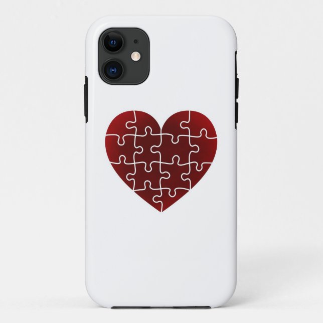 Puzzled Hearts Case-Mate iPhone Case (Back)