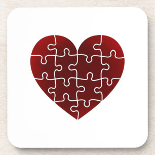 Puzzled Hearts Coaster
