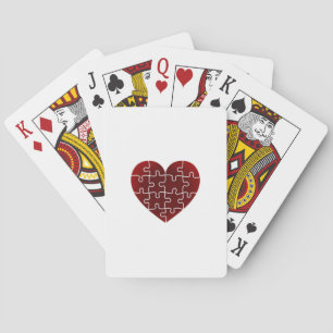 Puzzled Hearts Playing Cards