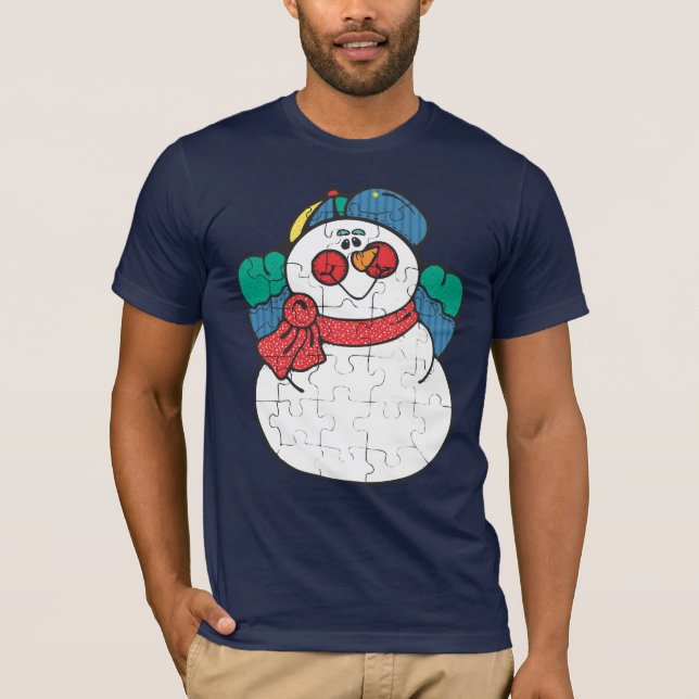 Puzzled Snowman T-shirt (Front)