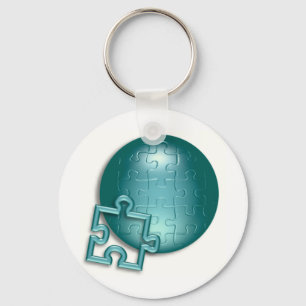 Puzzled World Keychain