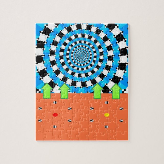 Puzzles Abstract Blue Black Orange (Vertical)