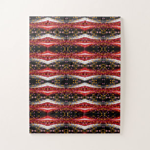 Puzzles Abstract Red Black White