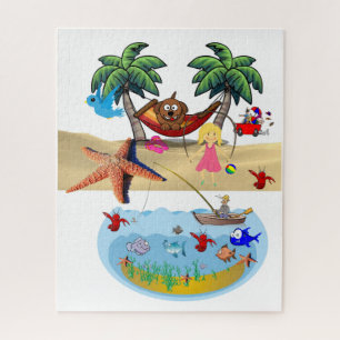 Puzzles Beach Fishing Ocean Sand Crabs