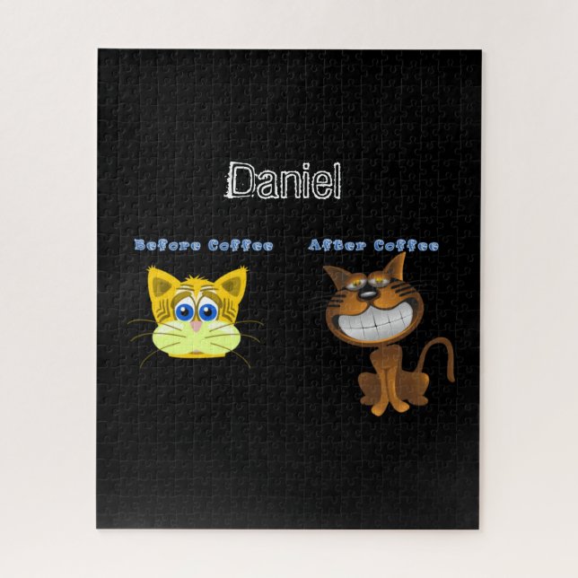 Puzzles Before & After Coffee Cats (Vertical)