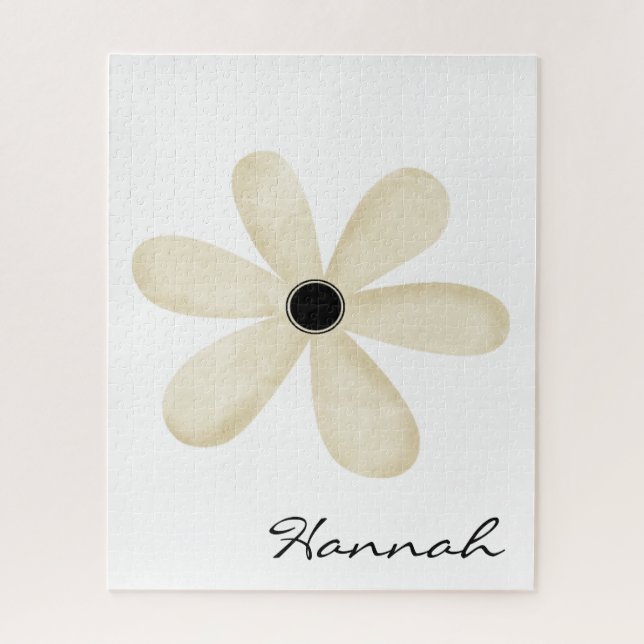 Puzzles Beige Flower Floral (Vertical)