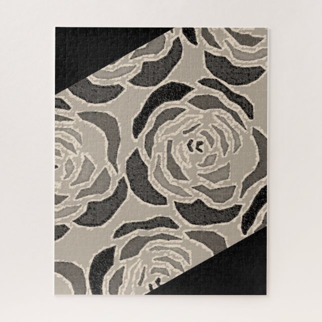 Puzzles Black Sepia Pattern (Vertical)