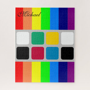 Puzzles Bright Colourful Colours Pattern