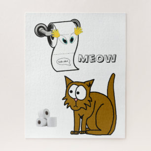 Puzzles Cat Toilet Paper