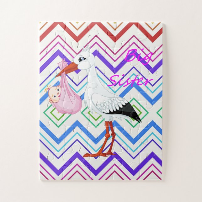 Puzzles Challenging Big Sister Stripe (Vertical)