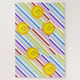 Puzzles Challenging Sun Stripe Colorful 
