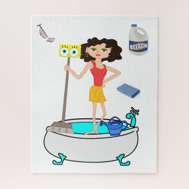 Puzzles Cleaning Lady (Vertical)