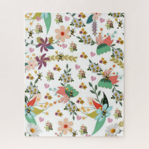Puzzles Colourful Floral Bumblebee