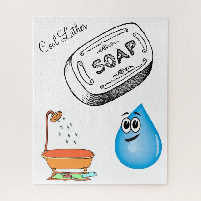 Puzzles Cool Lather Bathroom (Vertical)