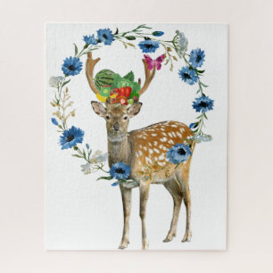 Puzzles Deer Floral Fruit