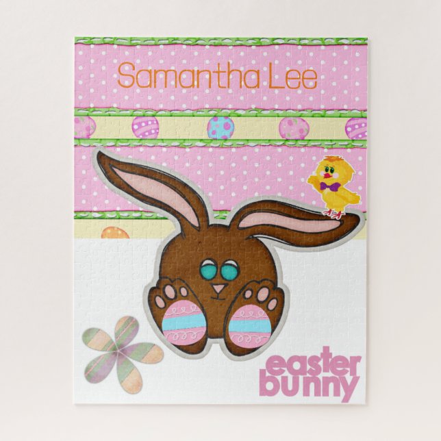 Puzzles Easter Bunny Yellow Chick  (Vertical)