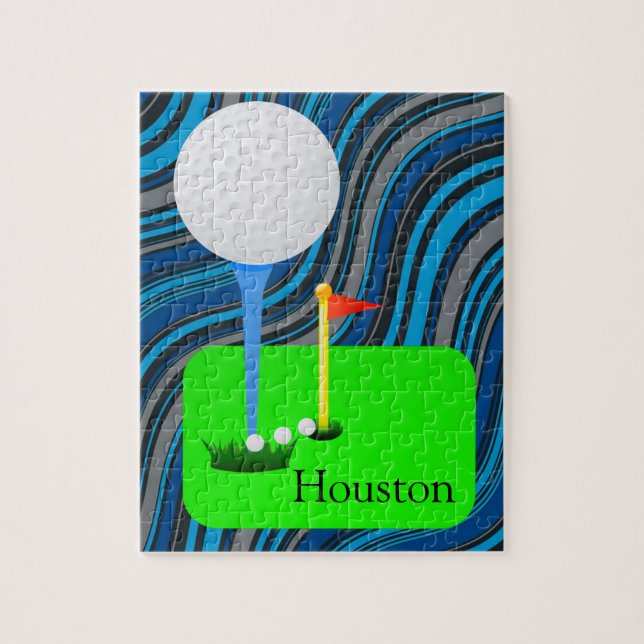 Puzzles Golfer Golf Balls (Vertical)