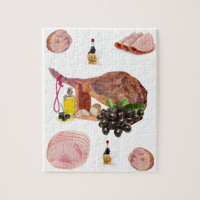 Puzzles Ham Olive Oil Olives (Vertical)