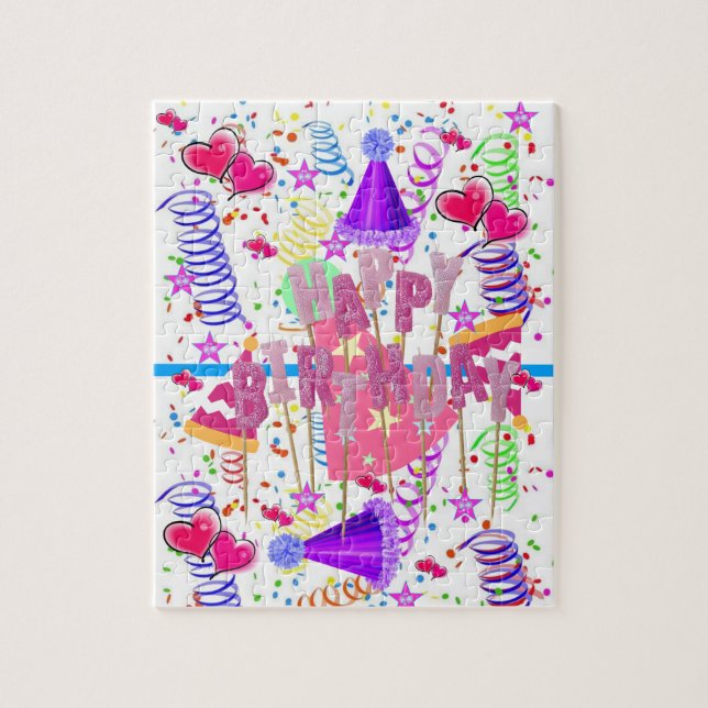Puzzles Happy Birthday (Vertical)