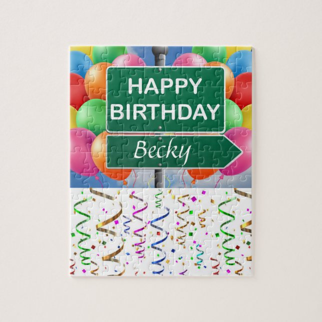 Puzzles Happy Birthday Confetti (Vertical)