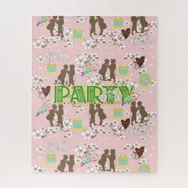 Puzzles Happy Birthday Cupcakes  (Vertical)