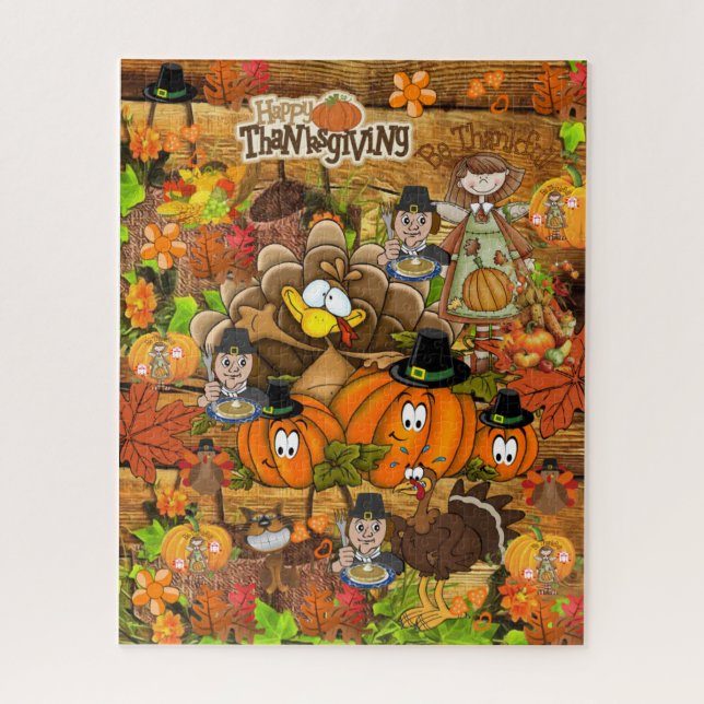 Puzzles Happy Thanksgiving Day (Vertical)