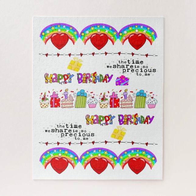 Puzzles Happy Valentine's Day Happy Birthday (Vertical)