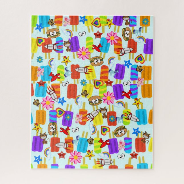 Puzzles Ice Cream Hamburger Stars (Vertical)