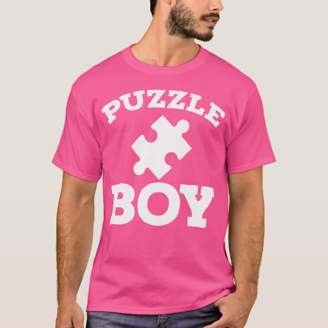 Puzzles Jigsaw Puzzle Funny Puzzle Boy T-Shirt (Front)