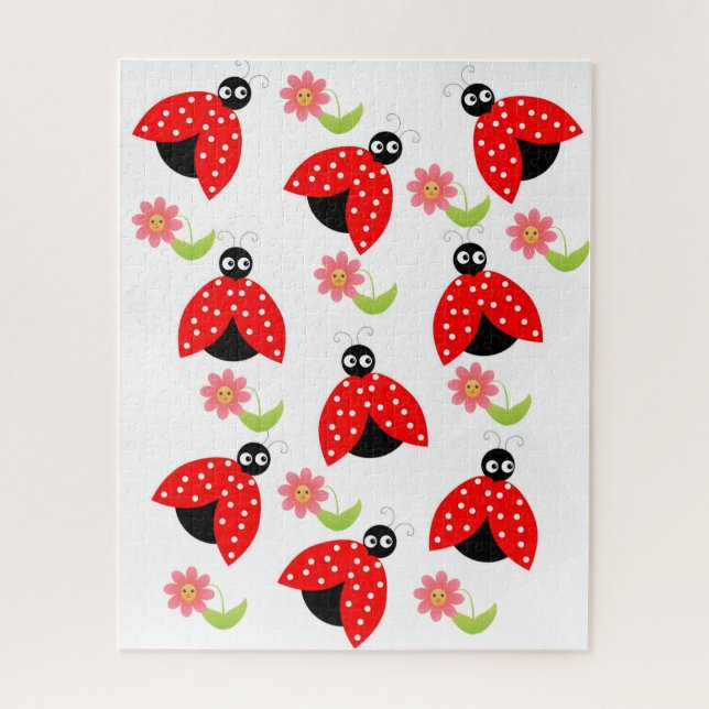 Puzzles Lady Bugs Floral (Vertical)