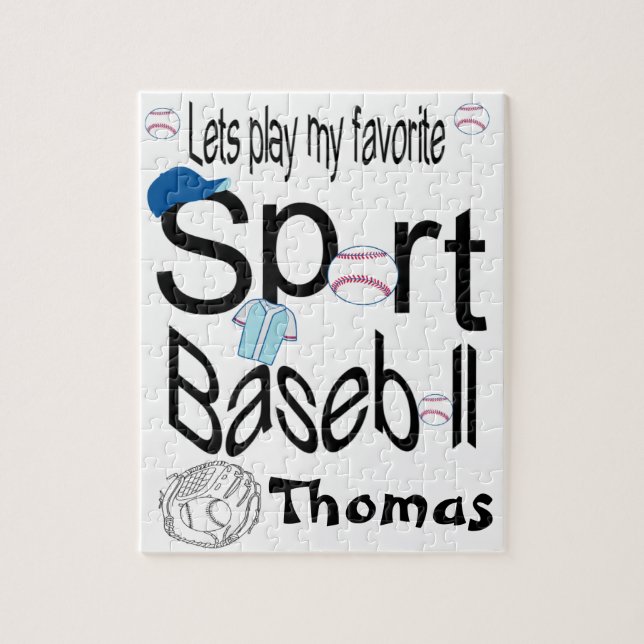 Puzzles Let's Play our Favourite Sport Baseball (Vertical)