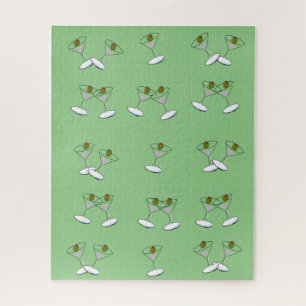 Puzzles Martini Glasses Green