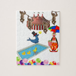 Puzzles Monkey Clowns Circus Seal Balloons