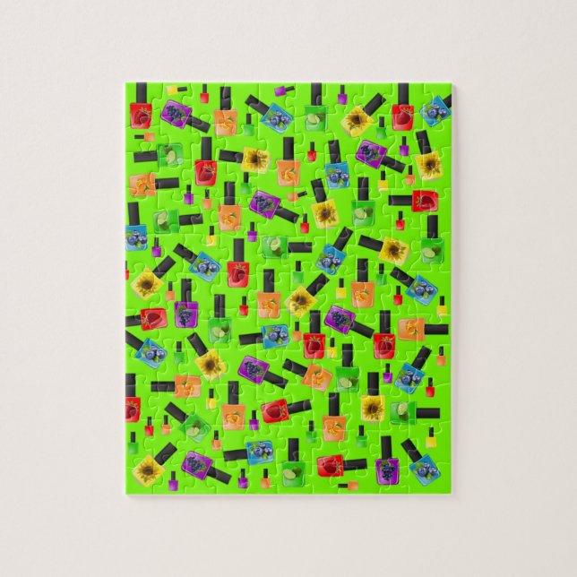 Puzzles Nail Polish Green Fruit (Vertical)