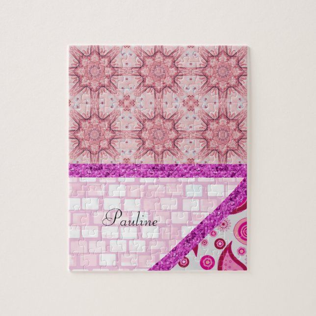 Puzzles Pink Purple Brick Glitter (Vertical)