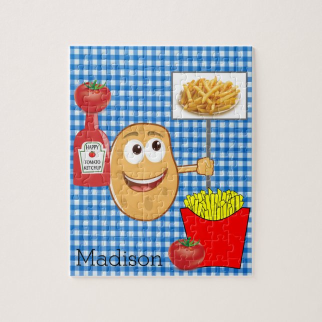 Puzzles Potato French Fries ketchup Tomato (Vertical)