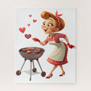 Puzzles Red Hearts Happy Valentine's Day Cooking