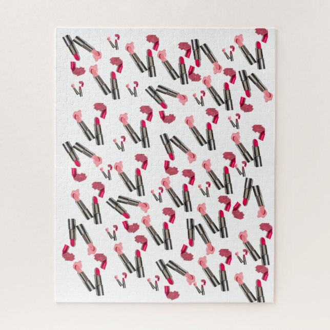 Puzzles Red Lipstick Makeup (Vertical)