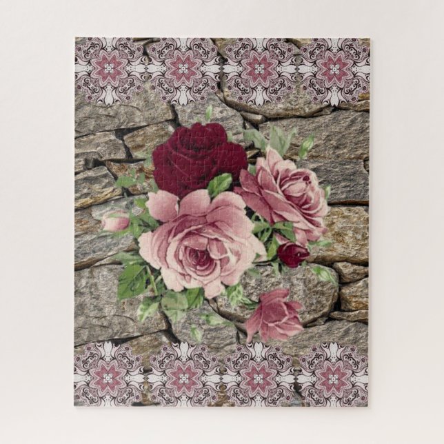 Puzzles Roses Floral Rock (Vertical)