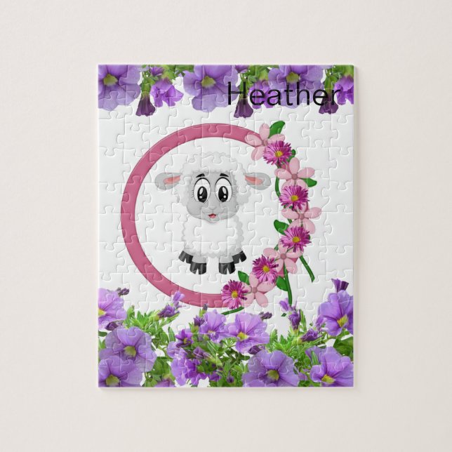 Puzzles Sheep Floral (Vertical)