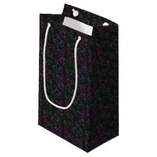 Puzzles - Summer Outline Black Background Small Gift Bag